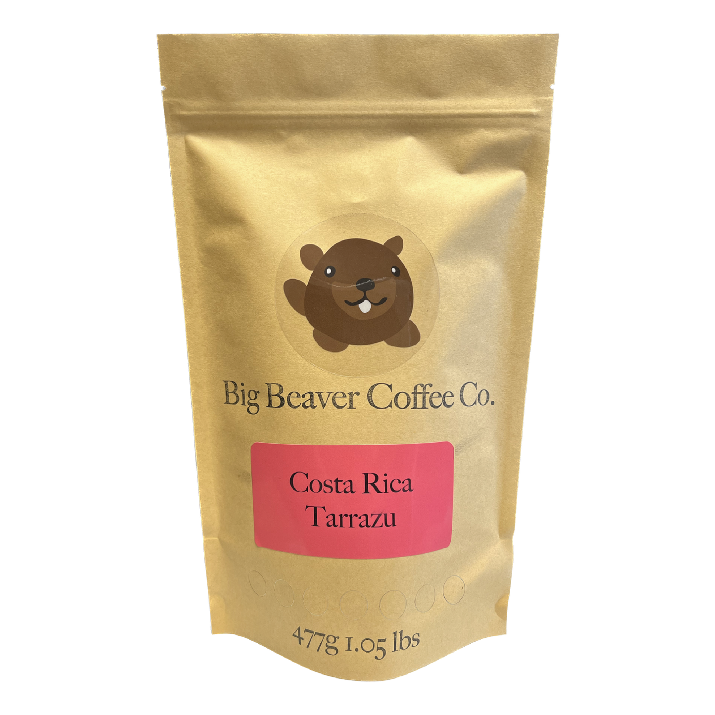 Big Beaver Coffee, Small Batch Roasting, Fluid Bed Roasting, Origin Coffee, Costa Rica Tarrazu, Whole Bean, Ground Coffee.